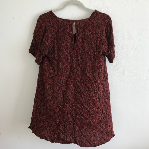 vintage earthy, floral button down tunic - Picture 5 of 6